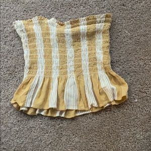 Yellow and White AE Tube Top